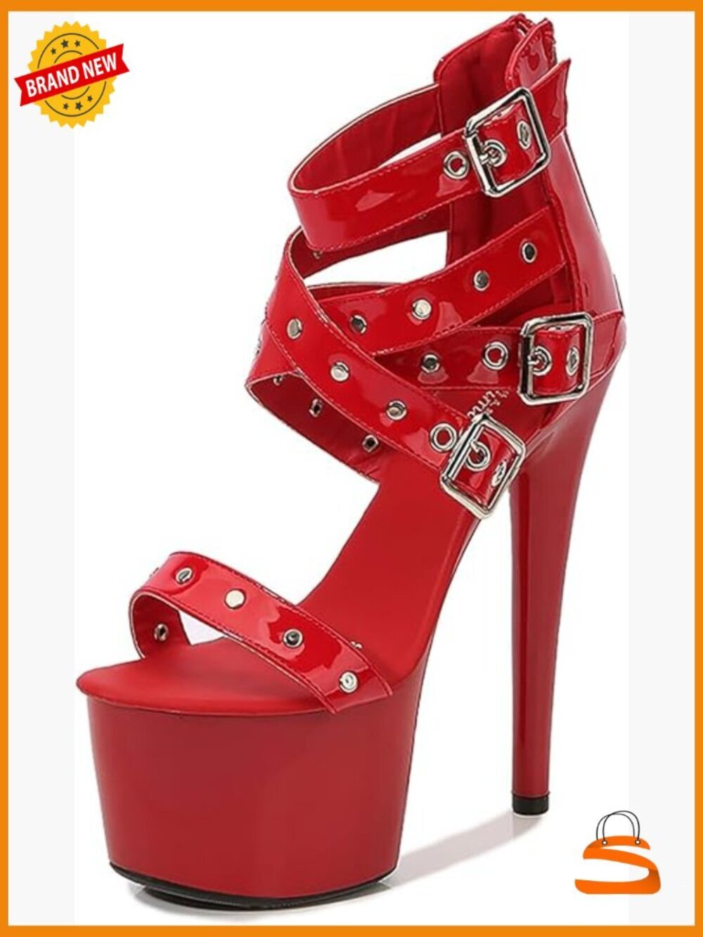 Platform Chunky Heeled Sandals Ankle Strap Buckle Open Toe Lug Sole Y2k